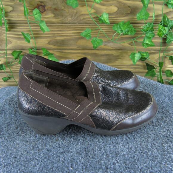 White Mountain Women's Clog Brown Synthetic Sz 7.5 Medium Gently Used 2025 - Picture 3 of 6